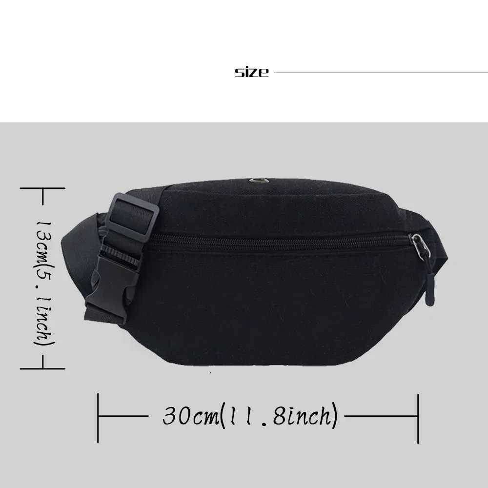 Belt Bag Unisex Bum Bags Student Trend Footprints Pattern Print Lightweight Outdoor Sports Fanny Pack Black Leisure Chest Bag Z251021