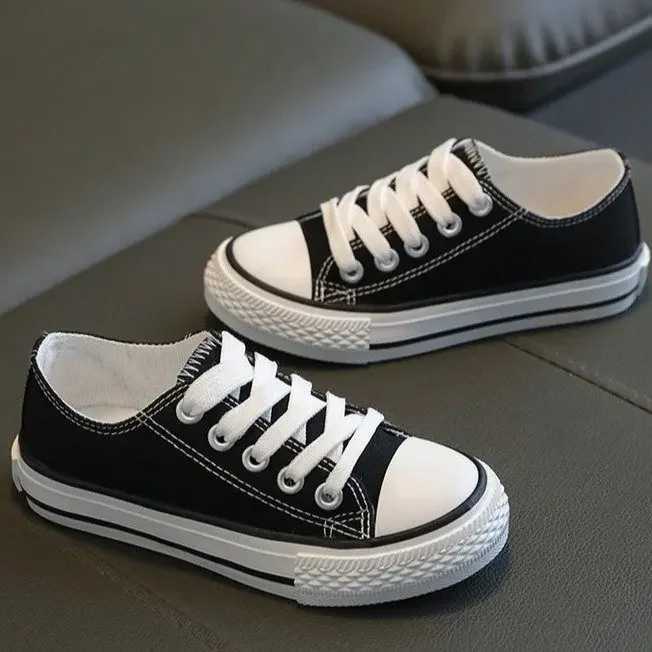 Kids Canvas Shoes 2024 Summer Unisex Breathable Sneakers for Boys Girls Casual White Shoes Lightweight Comfortable W251021