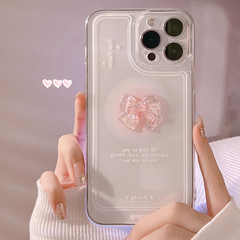 Compatible with iPhone 17 Case,Cute 3D Crystal Bow Tie Bowknot Glitter Sparkle Bling Camera Lens Protection Transparent Clear Soft Shockproof Cover Ph