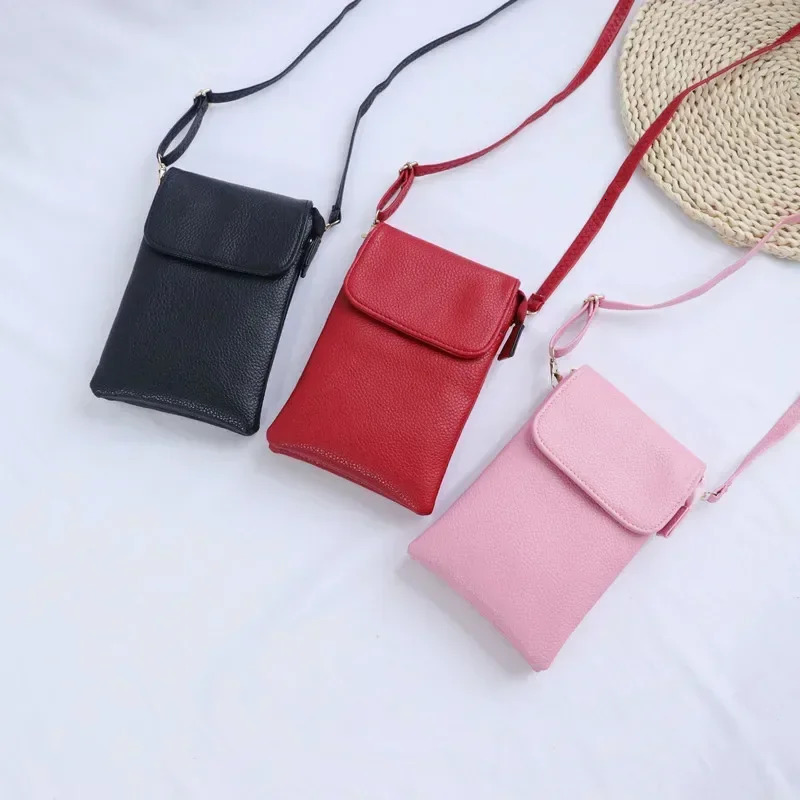 Fashion Women Crossbody Bag PU Leather Mobile Phone Purse Bags Solid Flap Messenger Bag Small Female Shoulder Handbag for Women 251021