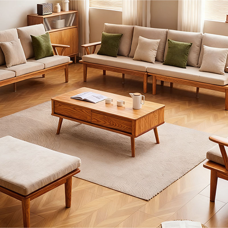 North American solid wood wrapped sofa