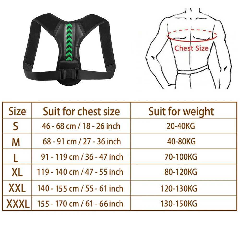 Posture Corrector Unisex Adjustable Back Clavicle Support Back Brace for Neck Back Shoulder Reshape Body1 D2510211