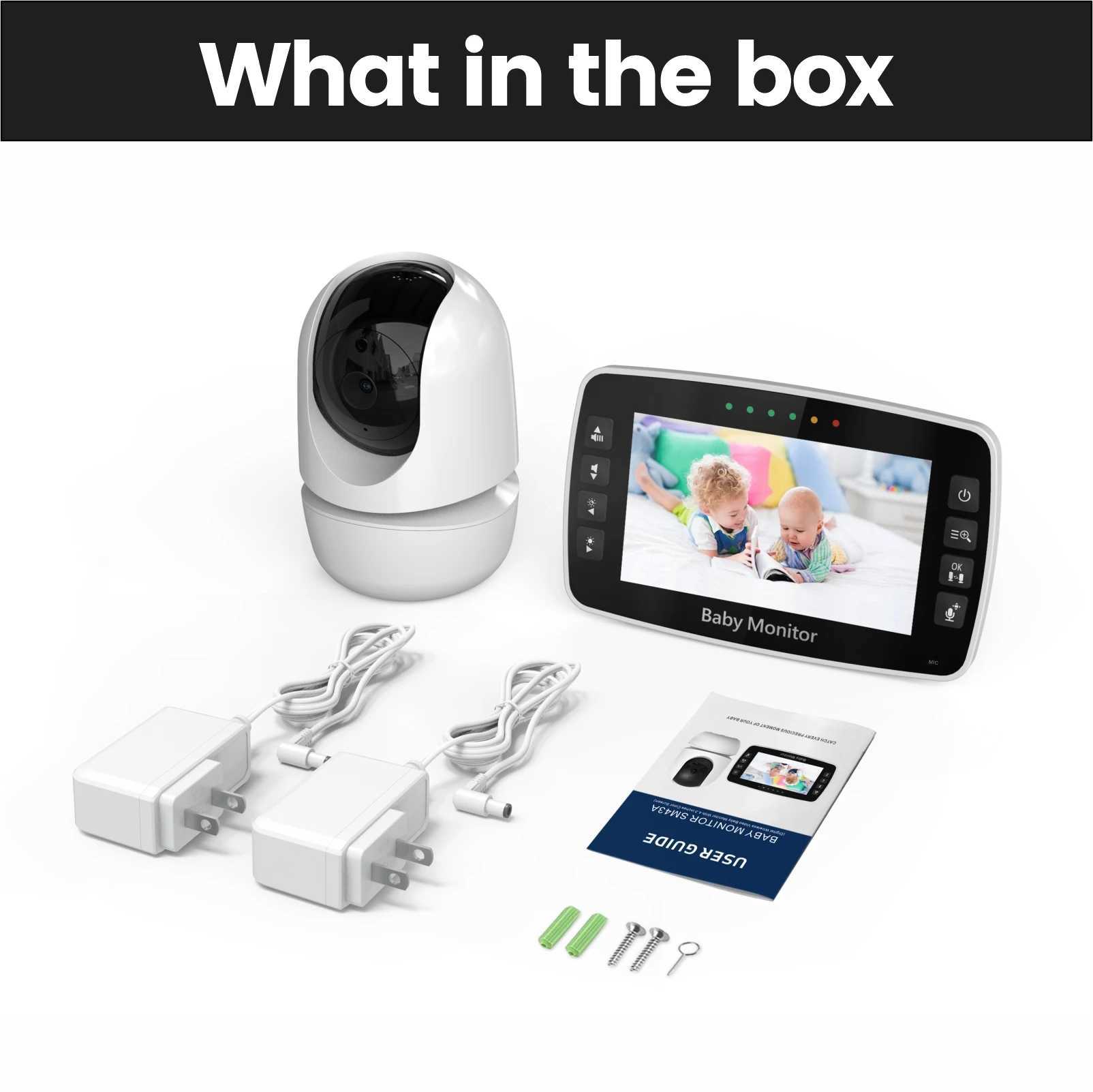 NEWS 43Inch IPS Screen Wireless PTZ Intercom Baby Monitor Temperature Display Nanny Cam Long Distance Baby Sitter Camera J251121