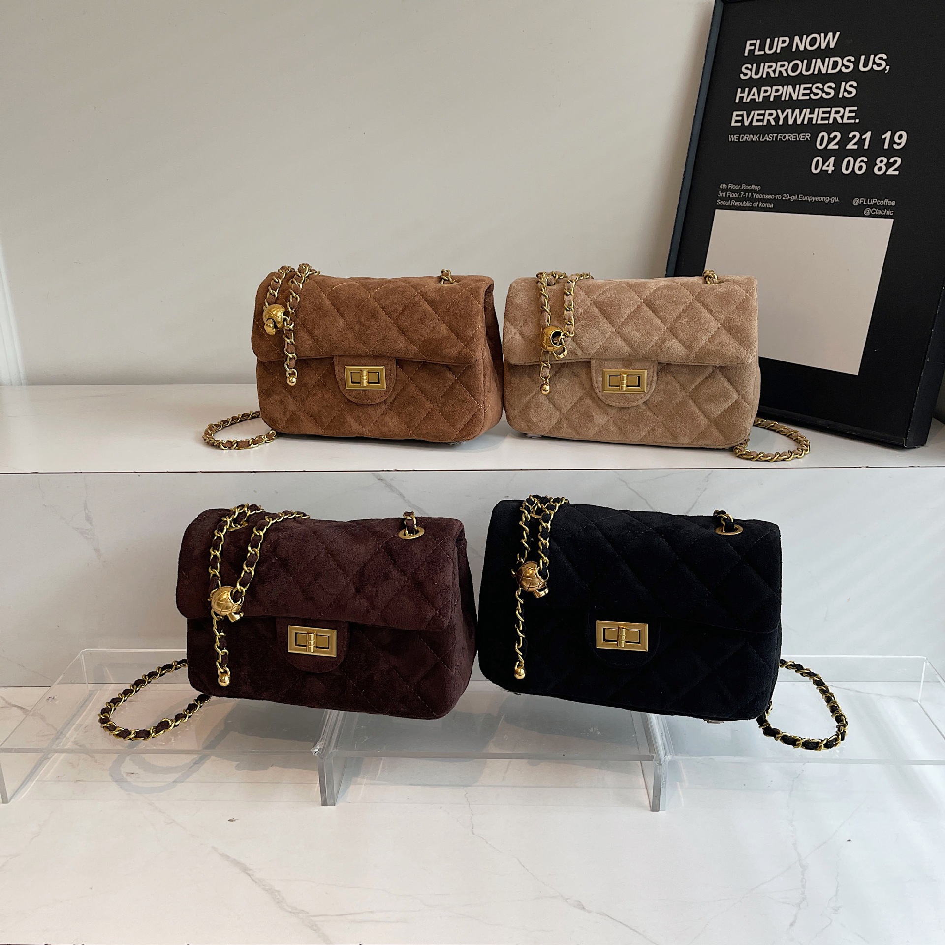 Designer bag 2025 hot fashionable versatile commuter flap bag with diamond lattice underarm shoulder bag for woman black coffee khaki brown