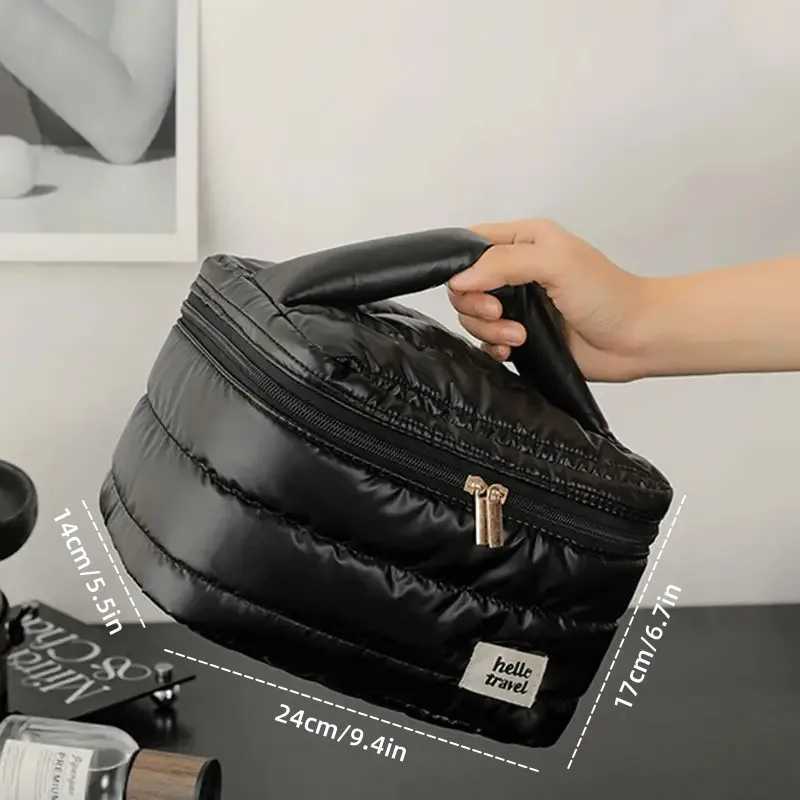 2PcsSet Large Capacity Fashion Makeup Bag Portable Travel Multifunctional Toiletry Skin Care Bag Waterproof Cosmetic Bag SetW251021