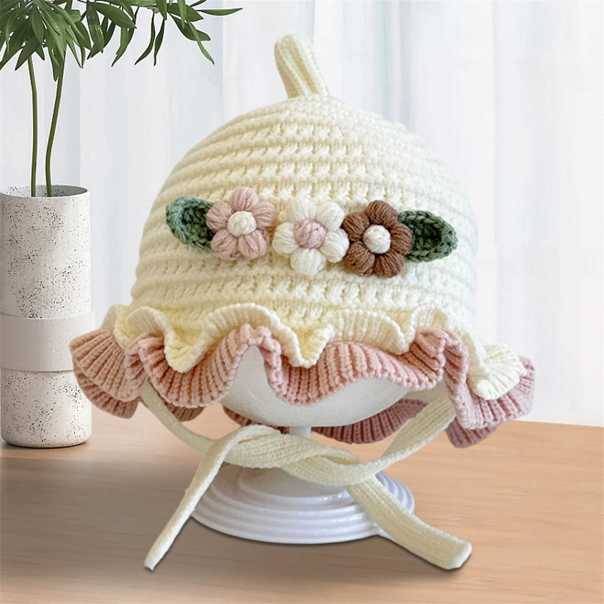 Cute Toddler Girls Pom Beanie Hat with Ear Flaps Warm Knit Winter Cap for Outdoor Activities and Playtime J251021