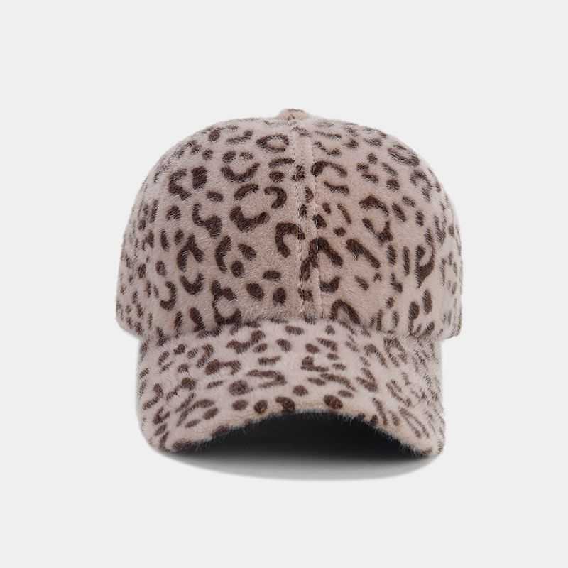 Fashion Celebrity Trend Leopard Print Baseball Cap for Women Outdoor Sun Protection Sunshade Warm Duckbill Cap Slimming Hat H251020
