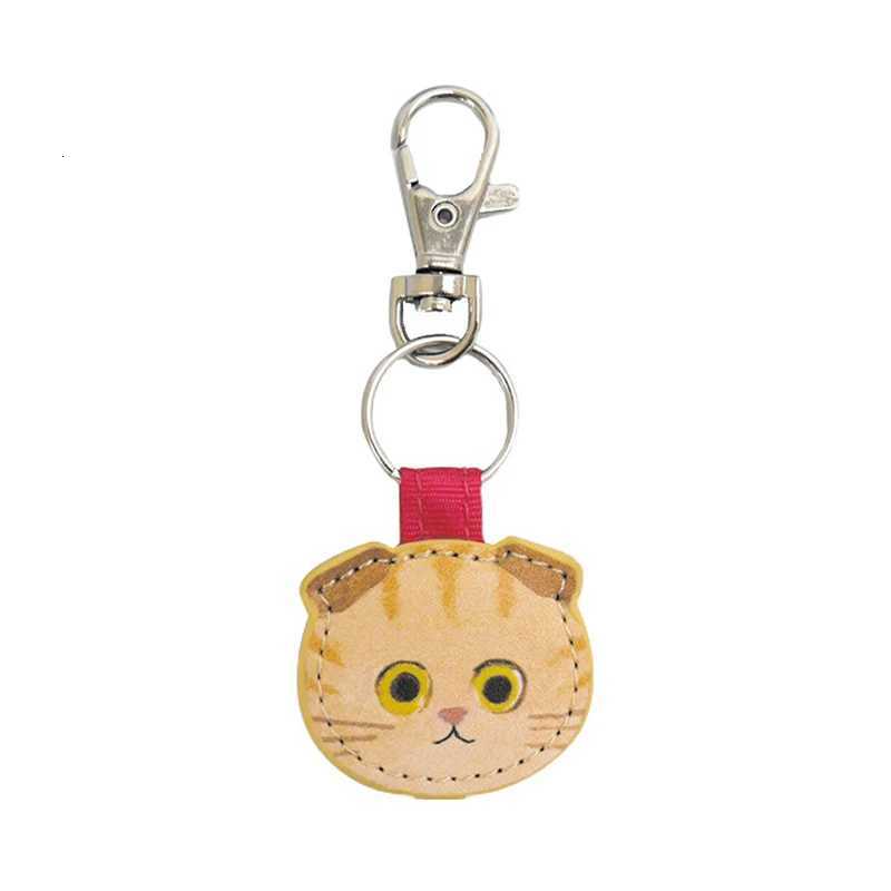 Cute Cartoon Creative Leather Cat Keychain Pendant Fashion Kawaii Kitten Bag Keyring Backpack Decoration Accessories Gifts W251021