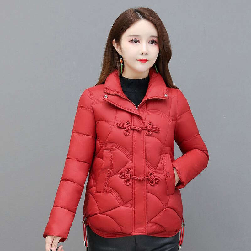 Stand up lightweight down cotton for women, 2024 new foreign trade style, small fashionable, trendy and anti season