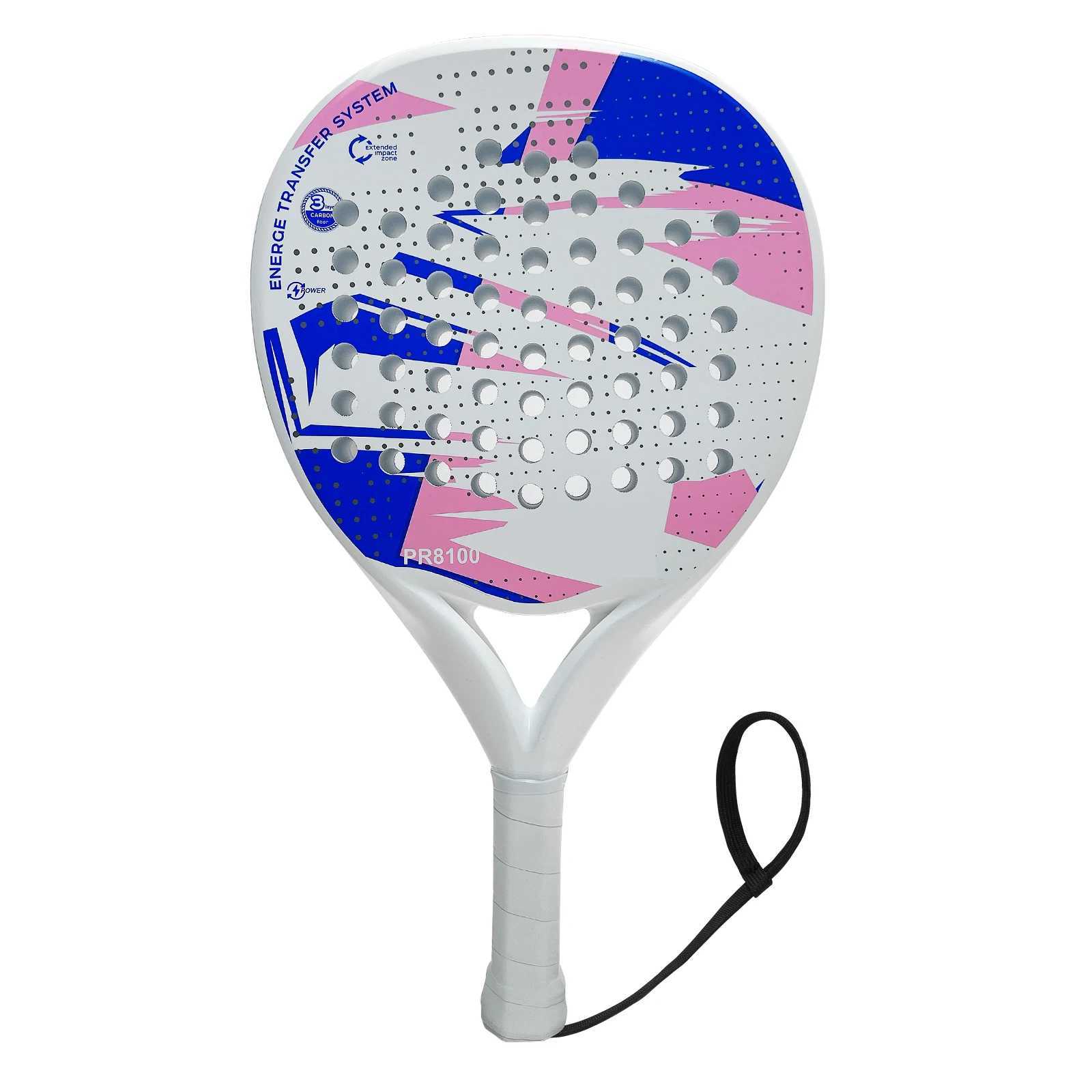Padel Racket Carbon Fiber Surface with EVA Memory Flex Foam Core Lightweight Padel Racquet W251021