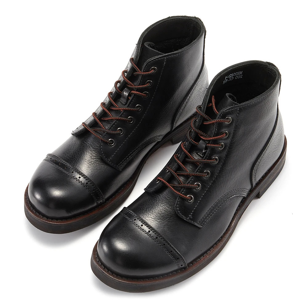 High Quality Handmade Precision Stitch WearResistant Classic Casual Boots Men Genuine Leather Shoes Combat Boots251020