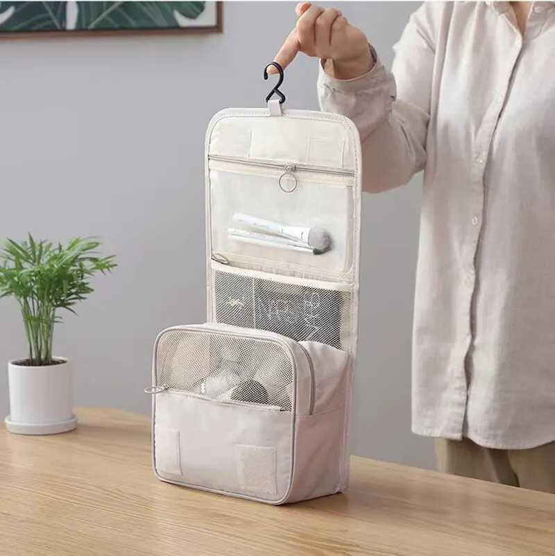 Makeup Bag Travel Cosmetic Bags Toiletries Organizer Waterproof Storage Neceser Bathroom Hook Wash Pouch High Quality WomenW251021