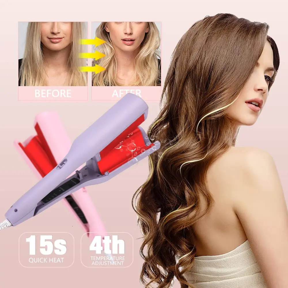 Deap Wave Hair Curler 32mm V Shape Crimping Iron Curly Hair Curling Iron Fast Heating Waver Styling Tool for All Types of Hair 251018
