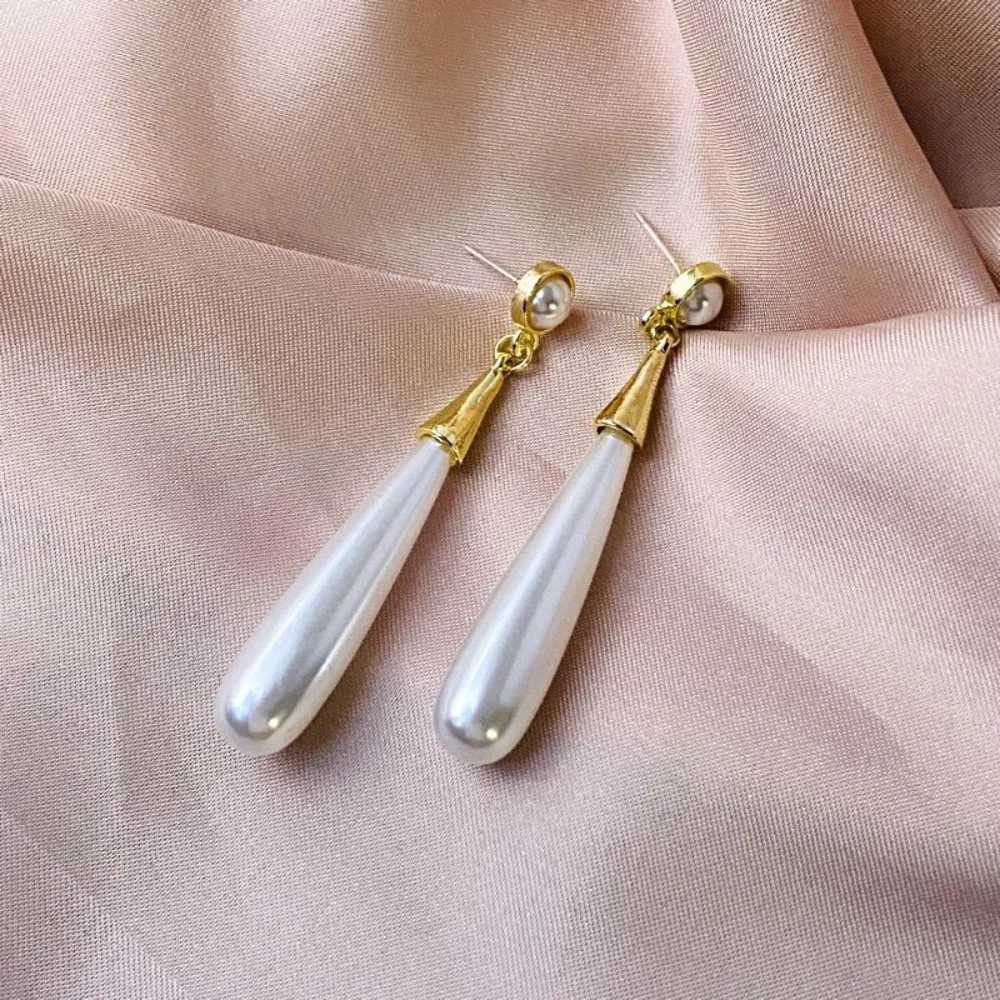 Long Hanging Earrings for Women Girl Imitation Pearl Water Drop Pendant Exaggerated Dangle Earrings Elegant Wedding Ear Jewelry J251021
