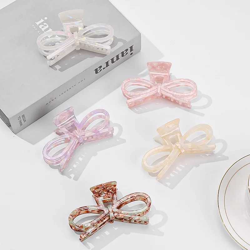 1pc Acetic acid hair clip bow womens back of the head hair clip large headband simple hair clip temperament shark clipW254021
