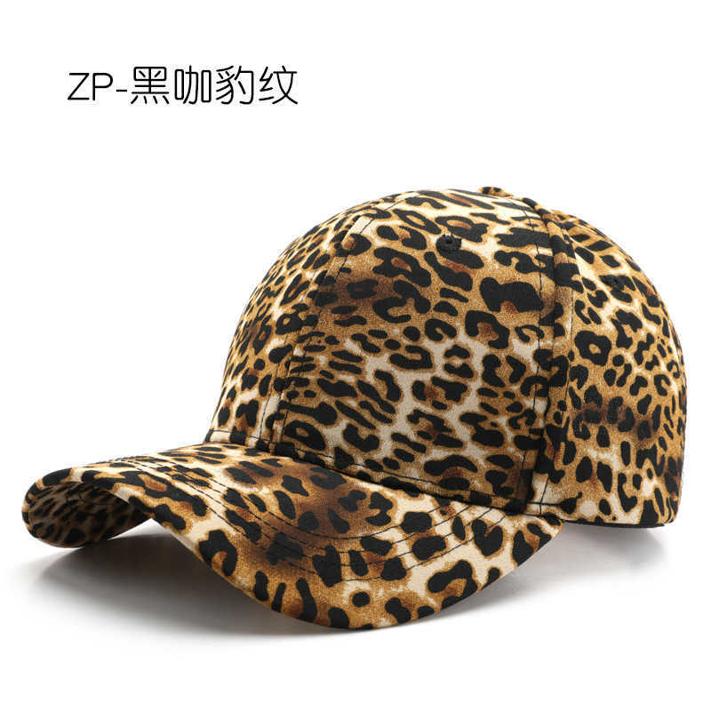 Womens Spring and Autumn Leopard Print Baseball Cap Outdoor Sports Sun Protection Visor Cap for Men and Women H251020