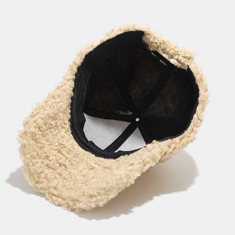 Lamb Hair Duckbill Hat Trendy Women Outdoor Thickened Baseball Cap Men Winter Warm Hat Slimming H251020