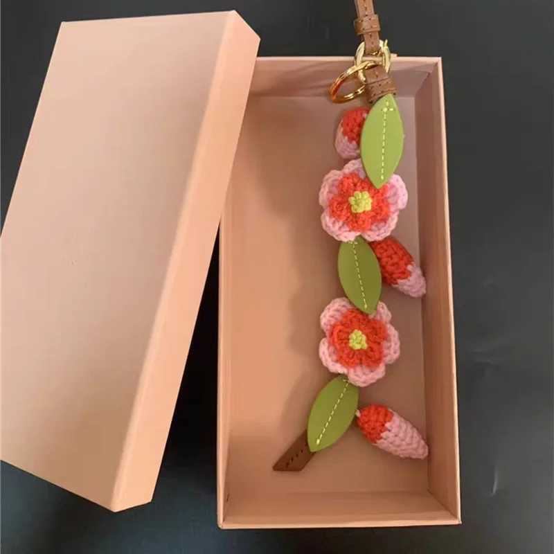 Brand Handwoven Lily Of The Valley Flower String Bag Pendant Backpack Lanyard Bag Accessories Cherry Blossom Bag Pendant Flower J251121