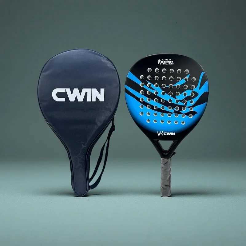 Cwin Paddle Racket Adult Prefessional Carbon Fiber Soft EVA Face Tennis Paddle Racquet with Accessories Padel Bag Cover 2025 W251021