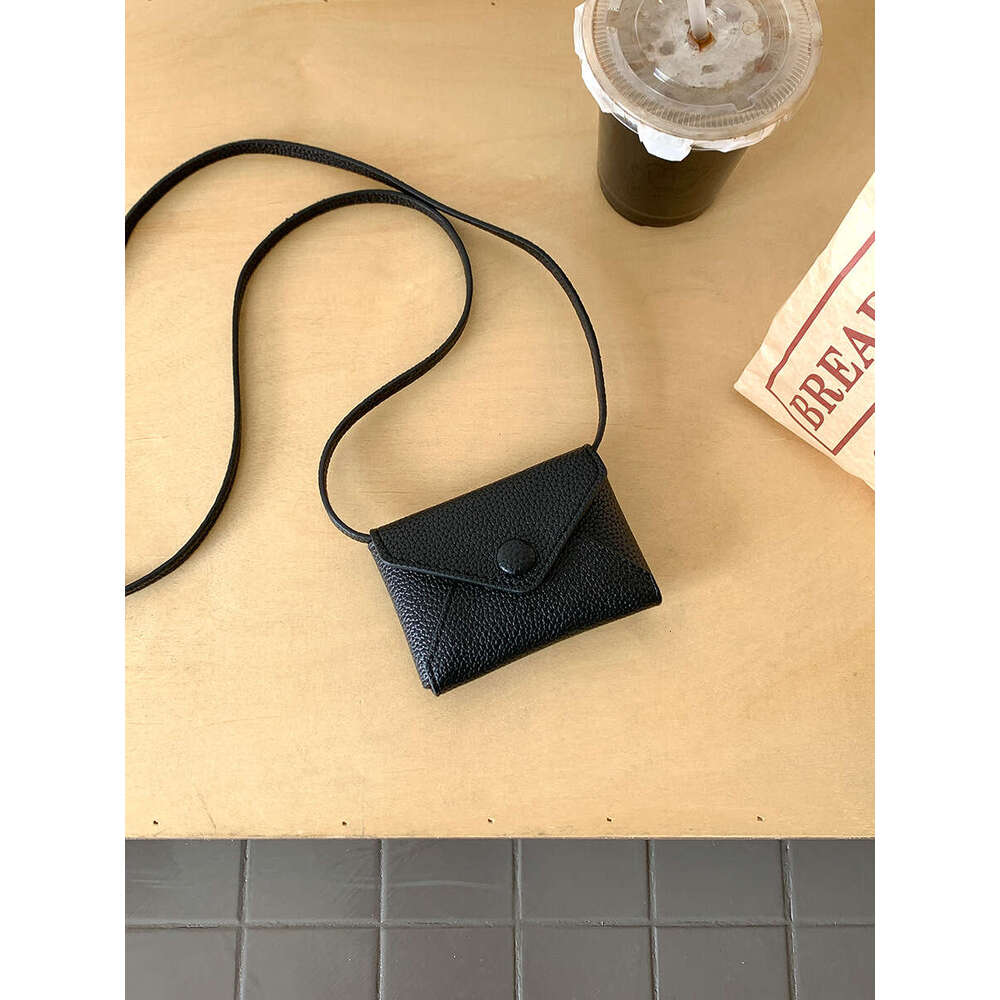 New Halter Mini Lipstick Suede Single Shoulder Coin Purse Niche Design Envelope Thin PU Small Crossbody Bag B5