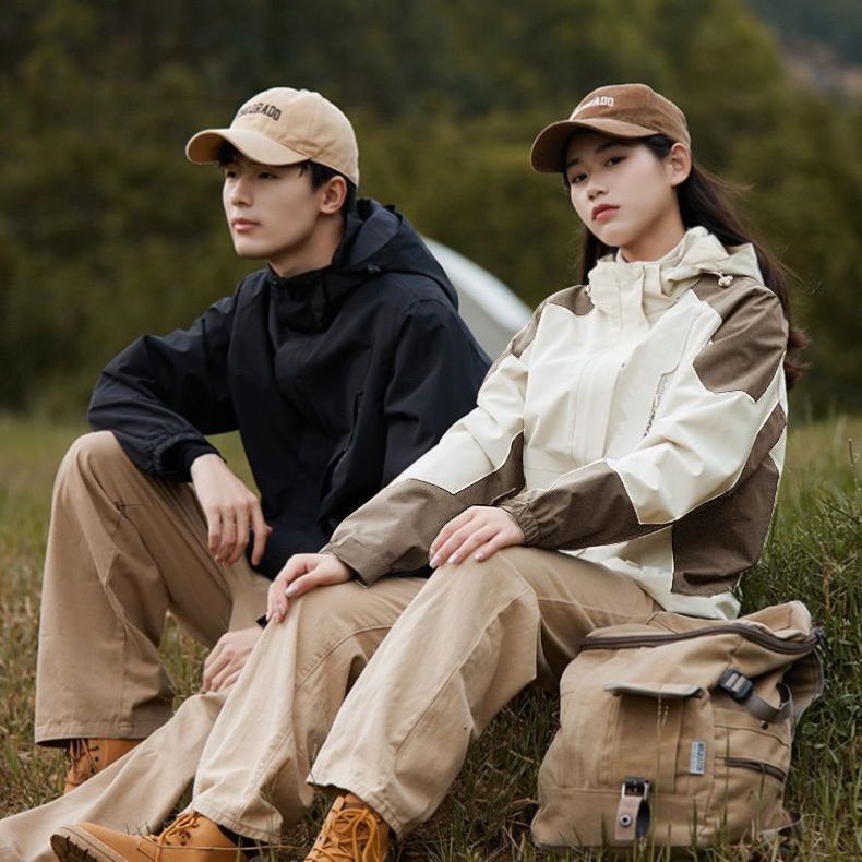 Couple Style Patchwork Single Designer Hoodie Jacket Tracksuit Men Polo Veste Coat Layer Jacket Windproof Waterproof Hooded Jacket For Men And Women S