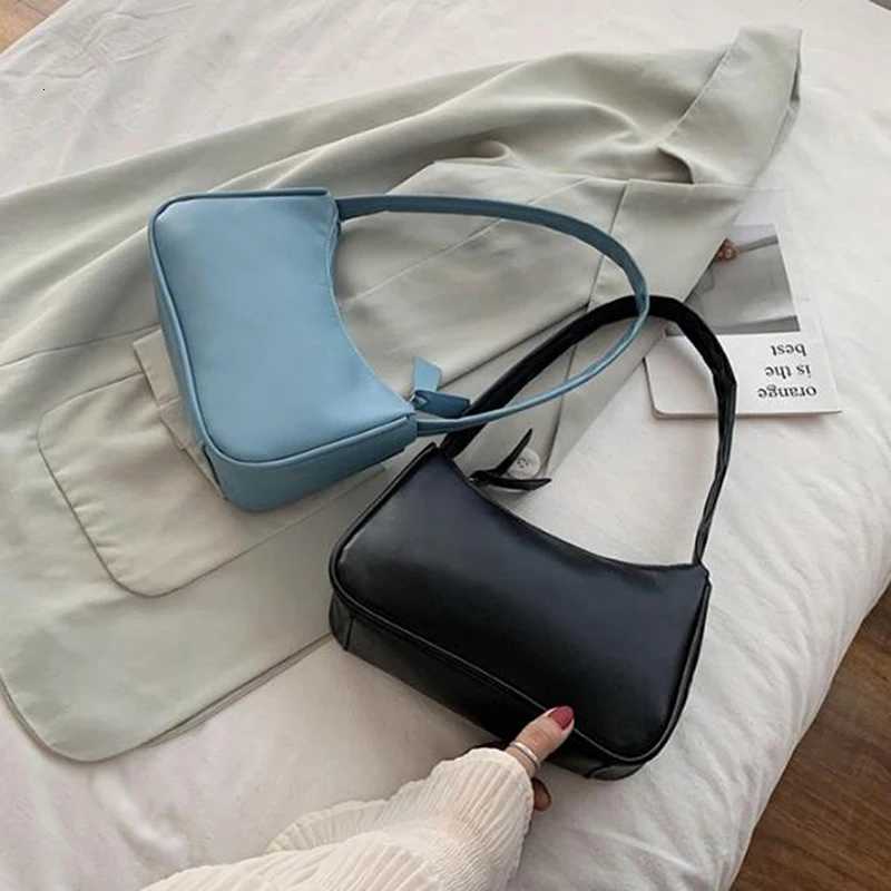 Retro Soft PU Leather Women Shoulder Underarm Bags Casual Solid Color Small TopHandle Handbags Ladies Fashion Shoulder BagsXJ251021