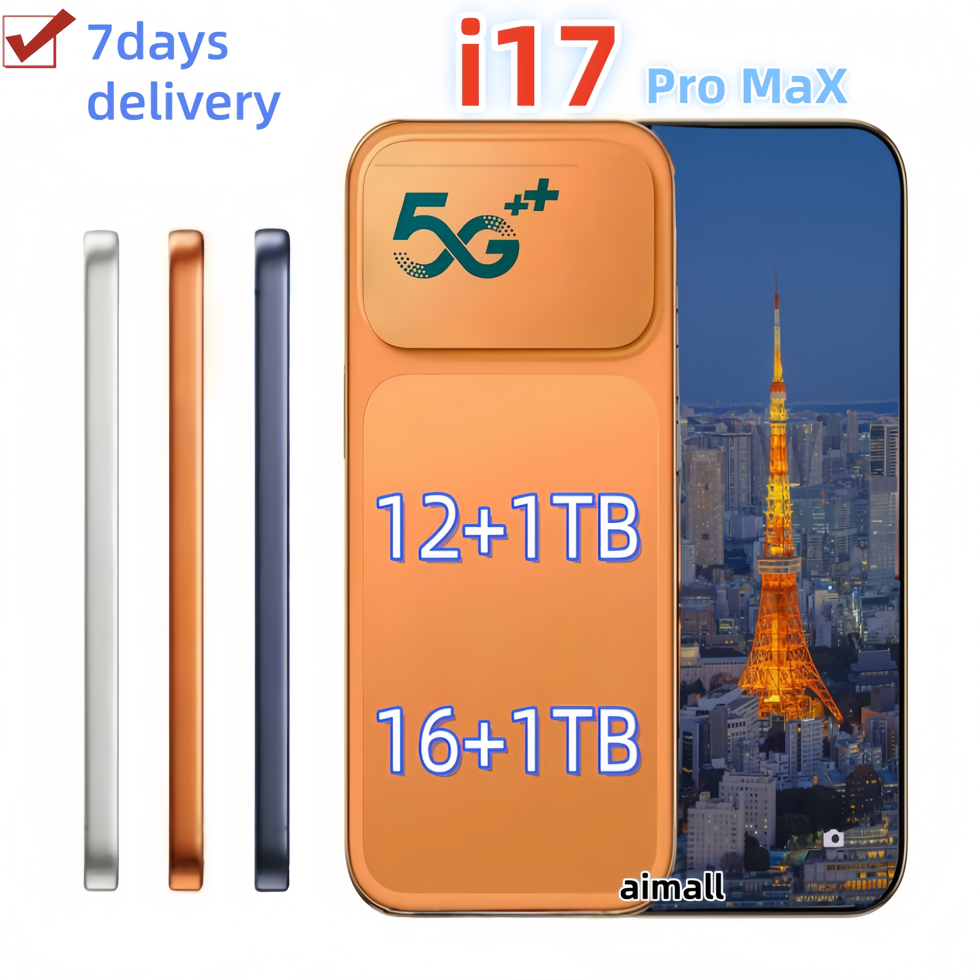 6.9 inch i17pm i16pro max Cell Phones unlock Smartphones Camera 16GB RAM 1TB Face Unlock HD Full Screen Smart Phone Smartphones All Screen USB-C 3.0 GPS 20MP
