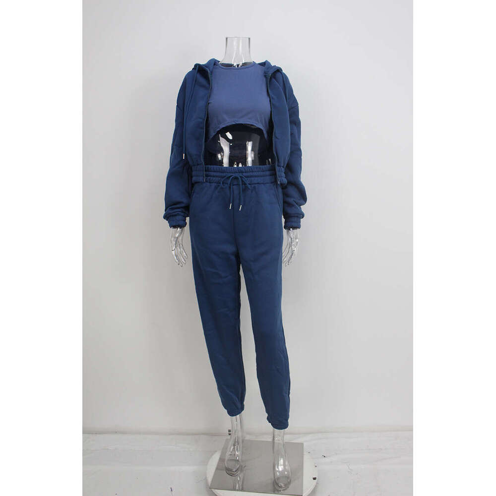 2025 New Women's Three-Piece Loose Fashion Casual Autumn Hoodie Sweatshirt Pants Set