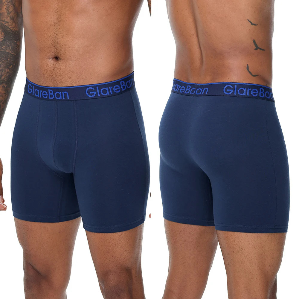 4pcs Set MidLong Boxer Shorts Mens Underwear Cotton Breathable Male Underpants for Men Homme Boxershorts Slips Soft Panties 251021