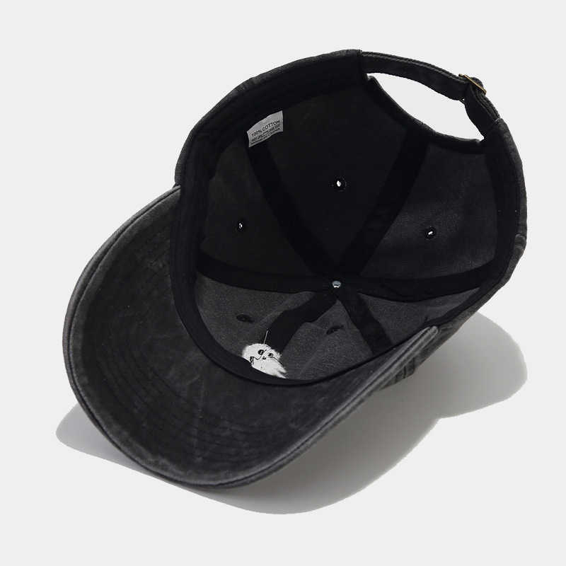 New Ghost Embroidery Denim Washed Baseball Cap Fashion Casual Unisex Outdoor Sun Hat Duckbill Cap H251020