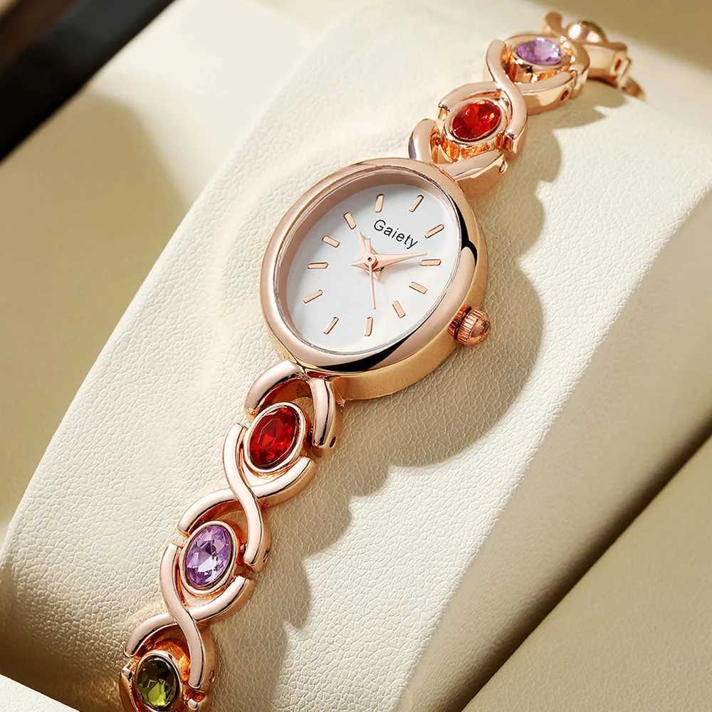 Ladies Fashion Casual Luxury Rhinestone Elegant Temperament Line Scale Retro Oval Dial Quartz Suitable for Daily WearXJ251021