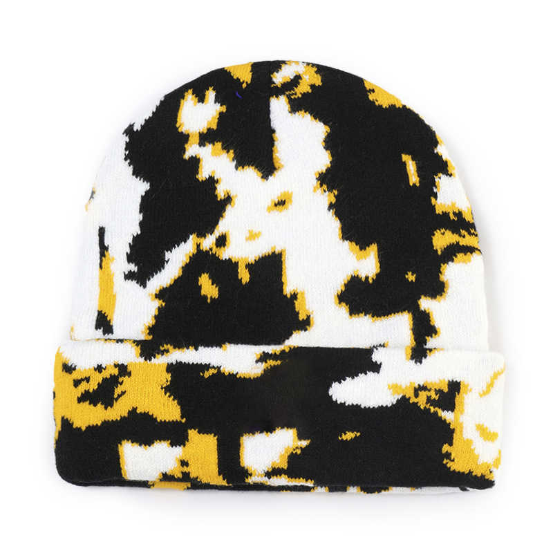 Autumn Winter Warm Leopard Print Knitted Hat Versatile Fashion Round Top Wool Hat Outdoor Cold and Windproof Pullover Hat H251020