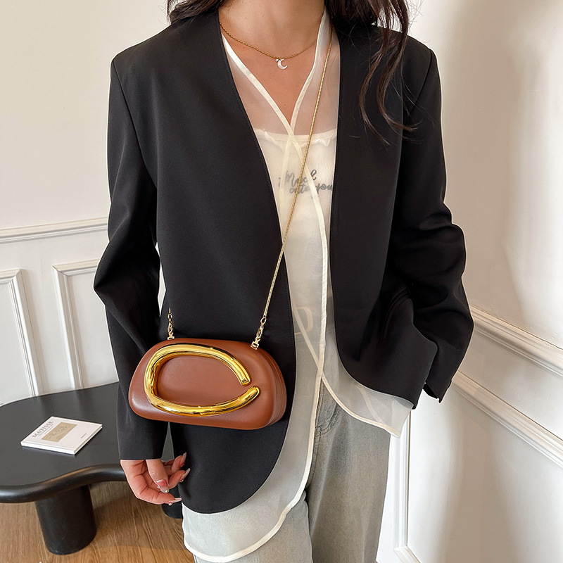 2025 New Luxury Women's Bag Vintage European Style Burgundy Metal Box Crossbody Party & Daily Evening Bags