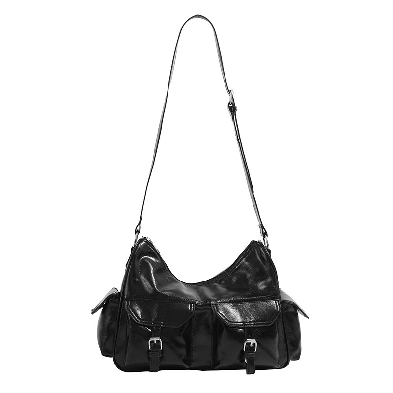 Retro style new autumn and winter designer bag women's fashion multi pocket underarm bag large capacity luxury handbag commuting shoulder bag