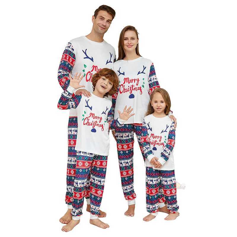 2026 New Christmas Family Matching Pajamas Outfits Adult Kid Clothes Set Baby Rompers Casual Sleepwear Xmas Family Look Pyjamas L25102142U3
