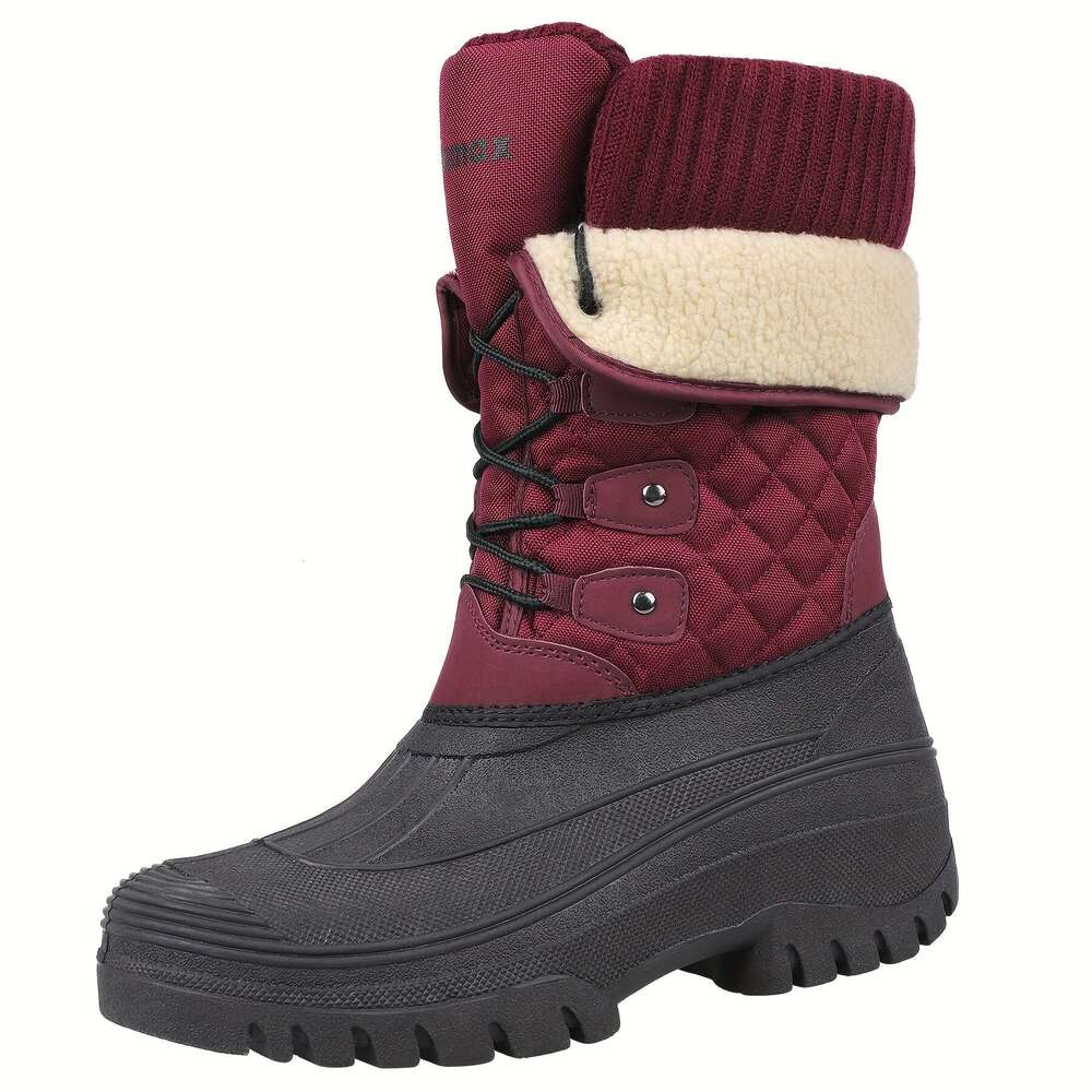 Warm Lined Knixmax Outdoor For Ladies | Non-Slip Boots With Upper - Winter Snow Season Shoes