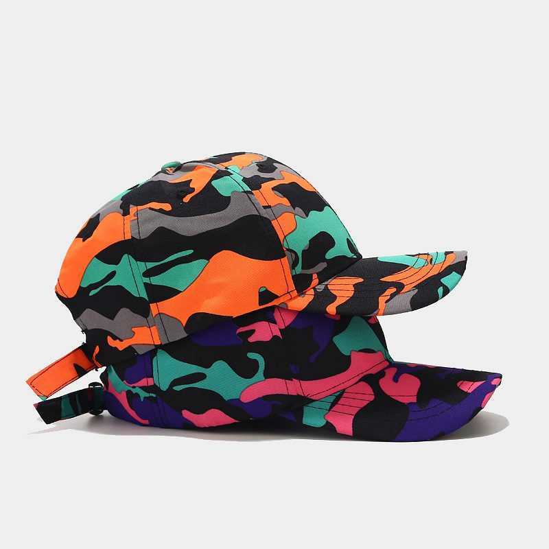 New Camouflage Baseball Cap Womens Street Trend Hip Hop Cap Mens Summer Outdoor Versatile Hat H251020