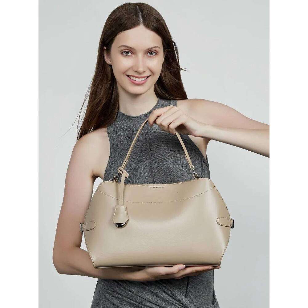 Fashion genuine leather women's shoulder design commuter handbag for women shopping travel crossbody bag