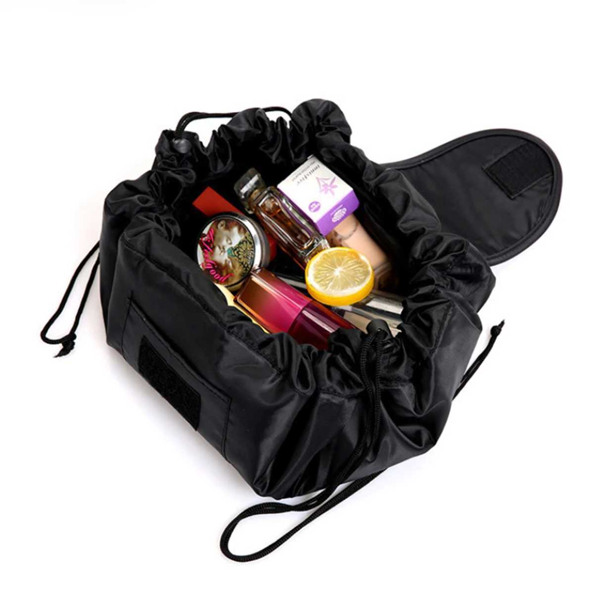 Women Drawstring Cosmetic Bag Travel Storage Makeup Bag Organizer Female Make Up Pouch Portable Waterproof Toiletry Beauty CaseW251021