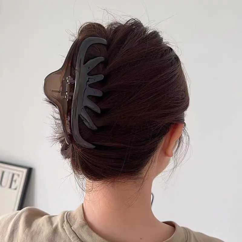 korea large hair claw for women fashion big hair clip girls claw clip for thick hair black hairclip ponytail clip accessoriesW254021