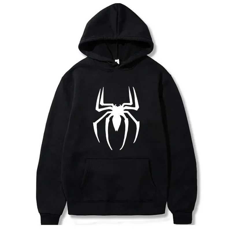Parkour printhoodies spider men hoodie for men clothing women pullovers winter sweater sweatshirt jackets black white W251021