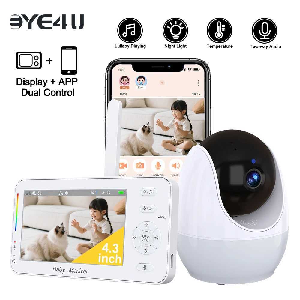 43 Inch Display Baby Monitor APP View Control Pan Tilt Zoom Security Babyphone Night Light Auto Tracking Video Surveillance Cam J251121