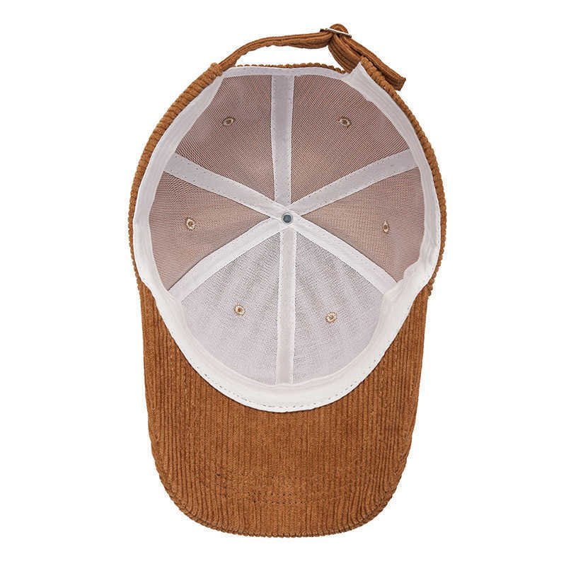 Corduroy Hat New Spring and Autumn Baseball Cap Versatile Striped Corduroy and Casual Hat Celebrity Sun Hat H251020