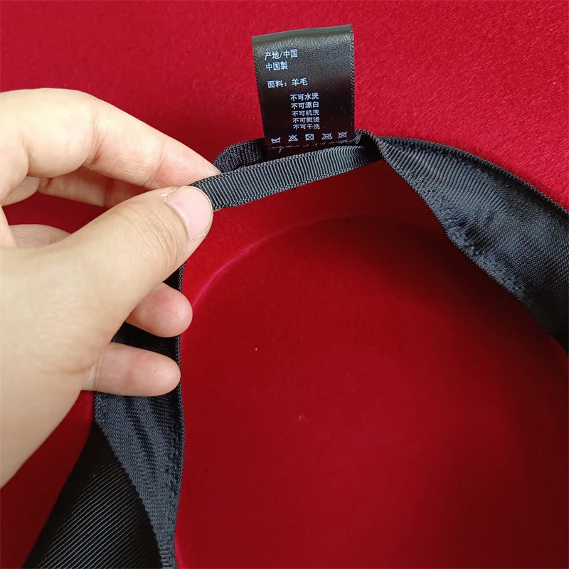 Black wheat wide brim wool flat top formal black ladies fedora stage performance felt hat winter bandage ladies fashion outdoor 251016