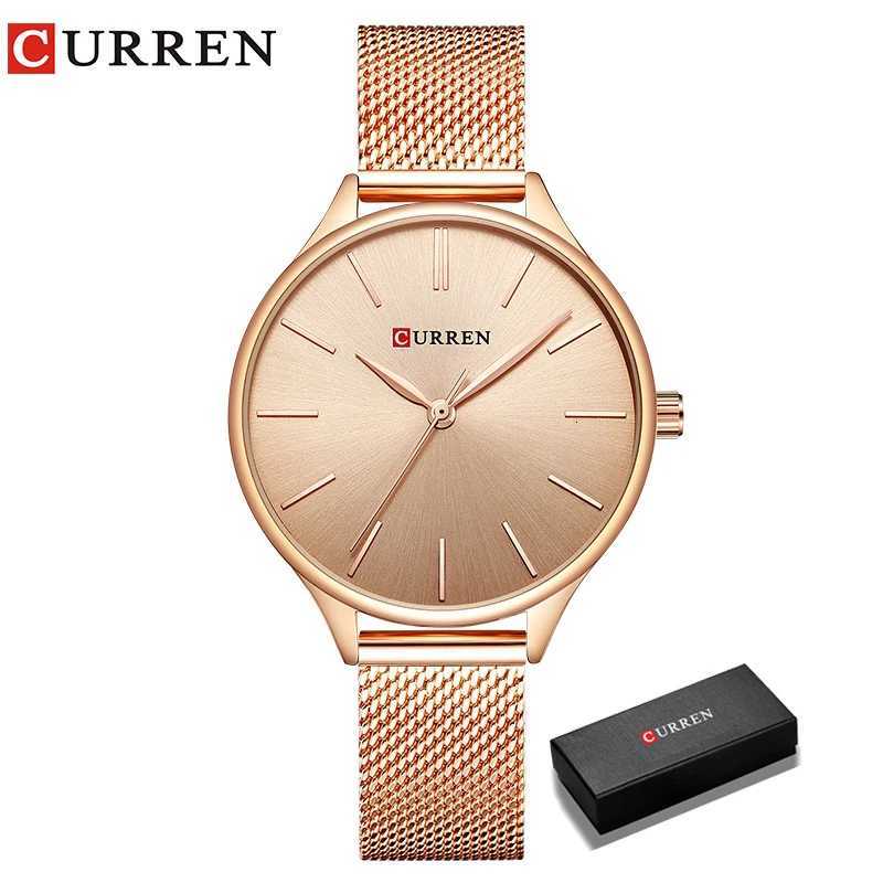 CURREN Original Womens Luxury Matte Dial Janese Quartz Movement Stainl Steel Mesh Str with BoxXJ251021