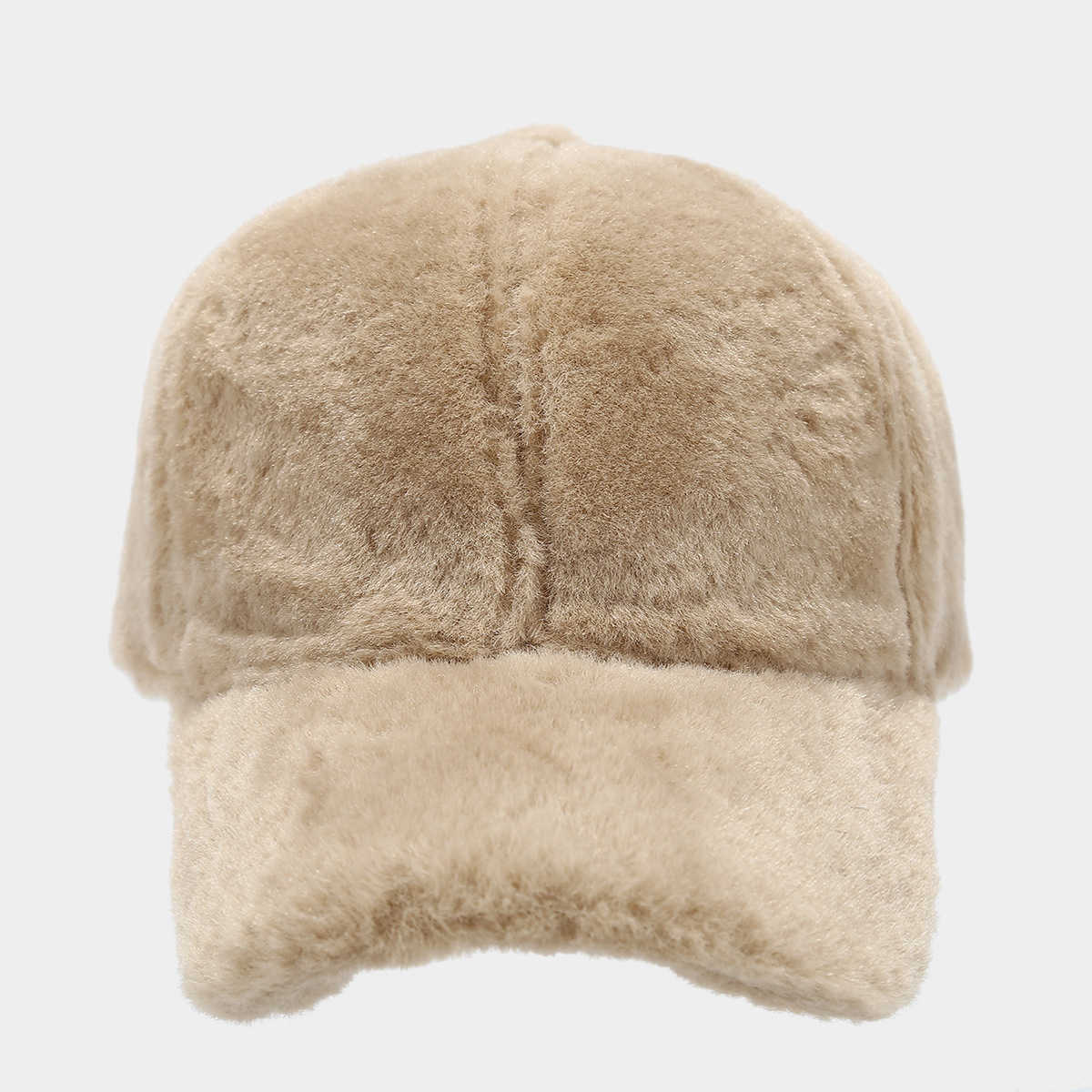 Winter Simple Solid Color Thickened Duckbill Cap Women Plush Coldproof Casual Baseball Cap Men Outdoor Sunshade Hat H251020 AKKB