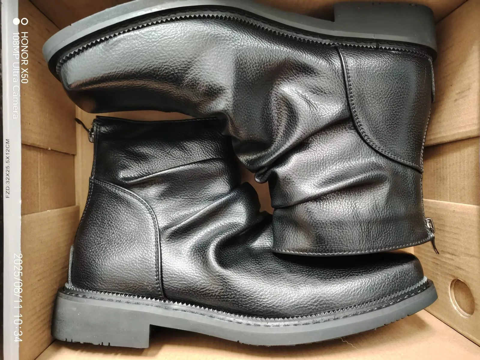 After The Zipper Explosion Helps Square Head Trendy Mens Leather Casual British Style Platform Chelsea Boots251020