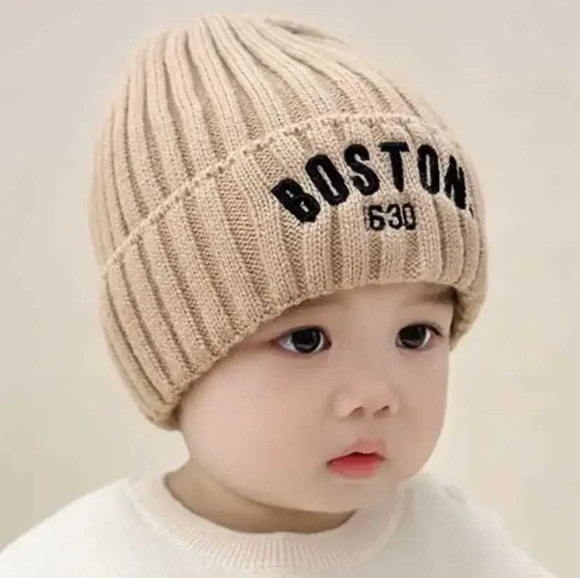 Winter Baby Hat Fashion Letter Pattern Knit Beanie Warm Cap for Infant Newborn Cold Weather Beanie Kid Accessories J251021