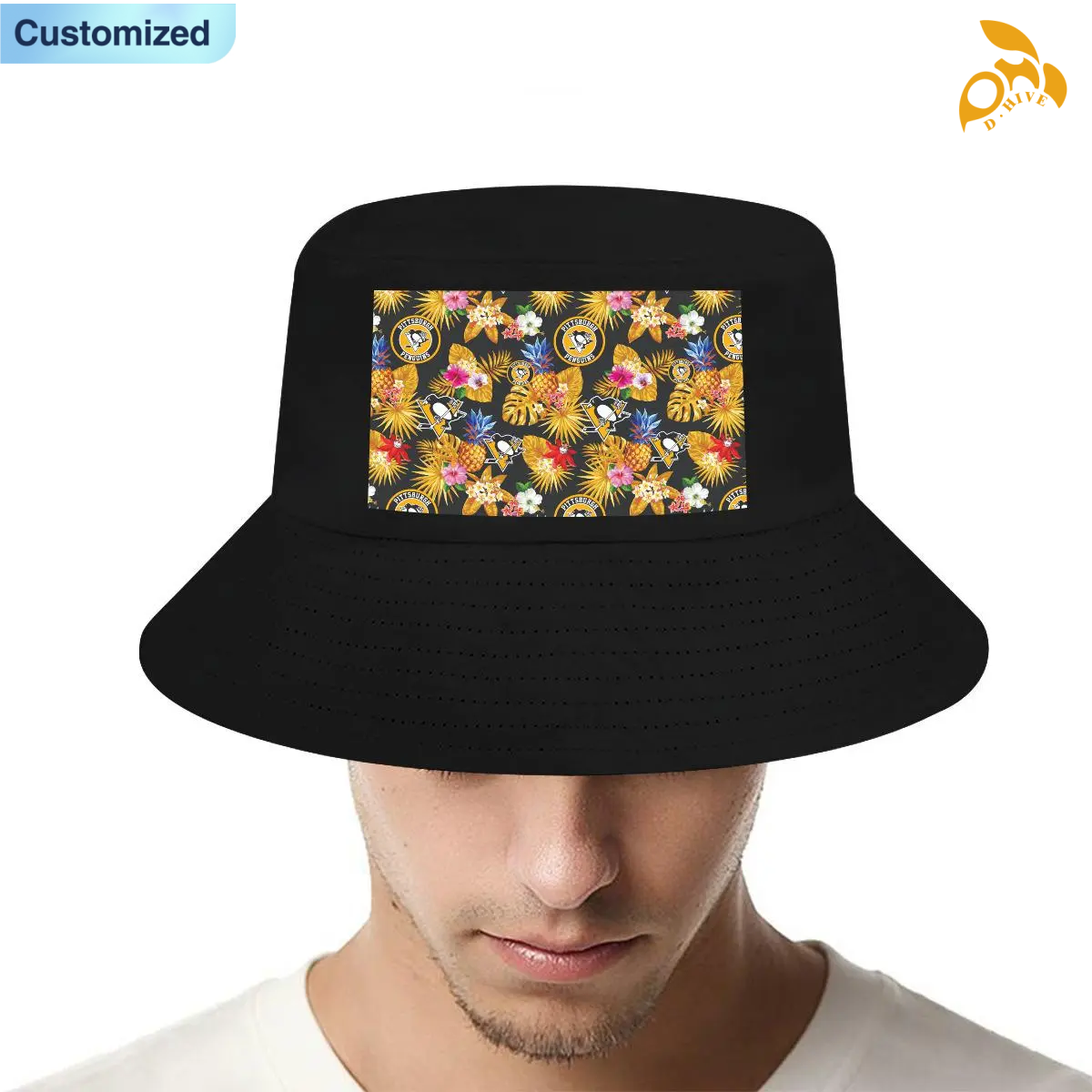 Free Shipping of Customized Adult Double Layer Bucket Hat Double-Layer Sturdy Sun-Protective Breathable Foldable Stylish All-Match Hat