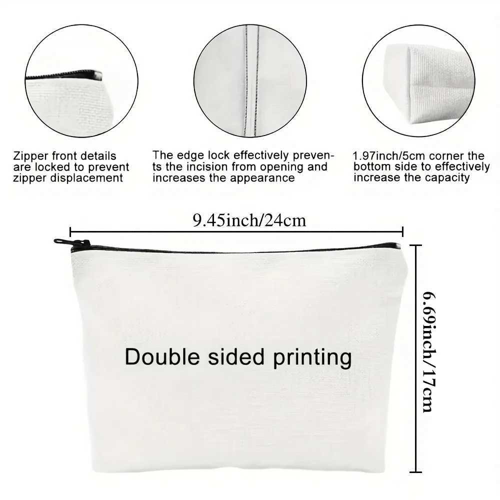 Crayon Drawing Style Charger Tech Illustration Makeup Bag Durable Fabric Zipper Pouch Compact Travel OrganizerW251021